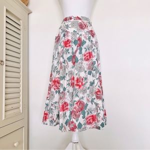 vintage rose floral skirt